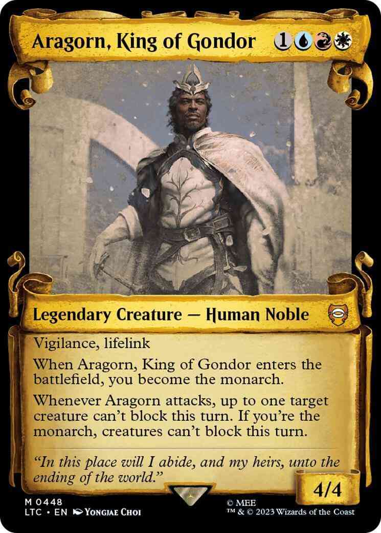 Aragorn, King of Gondor [448] [Scrolls Showcase] [The Lord of the Rings: Tales of Middle-earth: Commander] [Non-Foil]