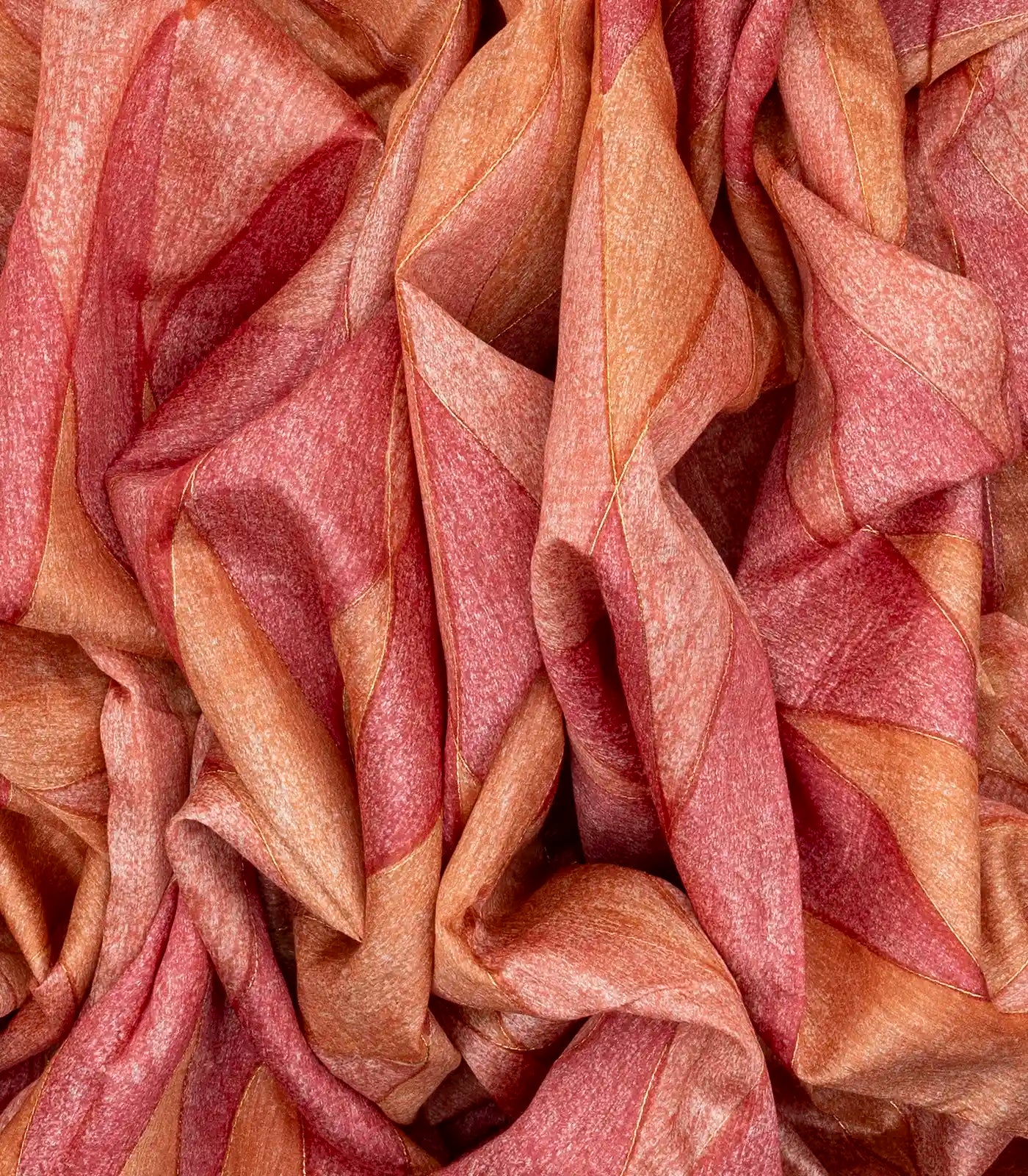 Pink Handloom Tussar Silk Saree Printed With Diamond Motifs