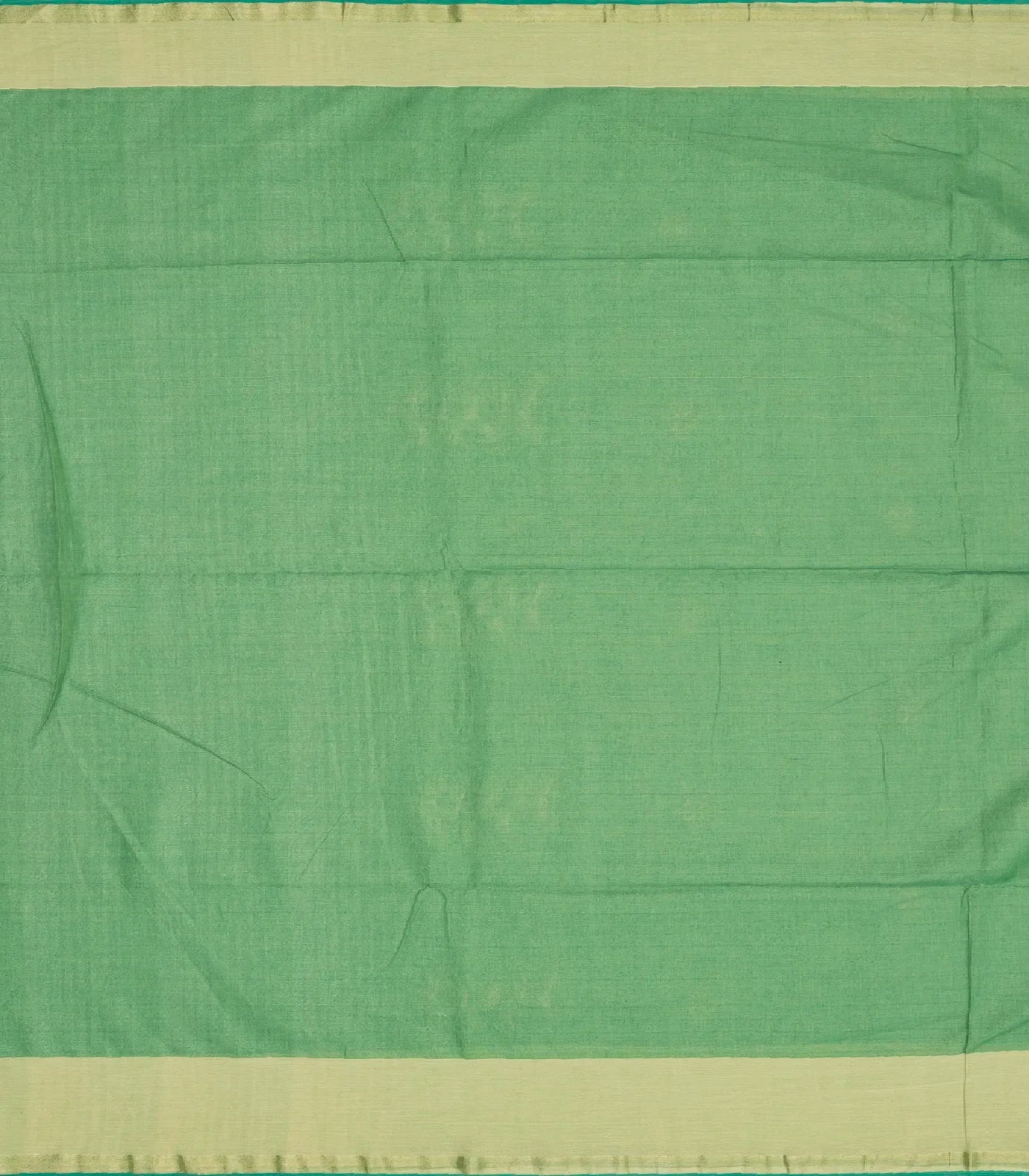 Pista Green Handloom Bengal Cotton Saree With Stripes & Buttas