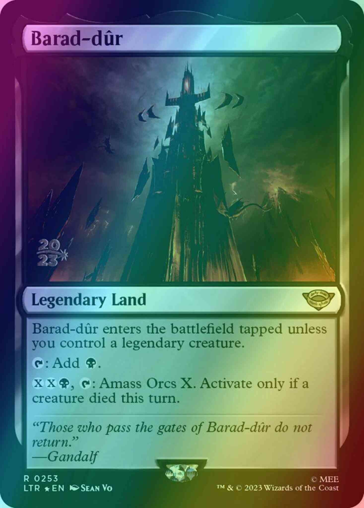 Barad-dûr [253s] [Prerelease] [The Lord of the Rings: Tales of Middle-earth: Promos] [Foil]