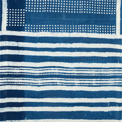 Indigo Jaipur Cotton Saree With With small printed polka dots across the saree
