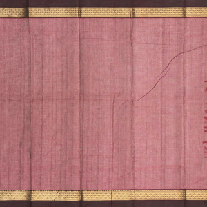 Dusty Pink Handloom Kanchi Cotton Saree With Horse Buttas