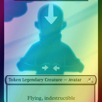 Aang, Awoken Avatar - Marit Lage Token (01) // Treasure Token (22) [TLE/TLA Set Symbol] [Avatar: The Last Airbender Eternal: Tokens] [Foil]