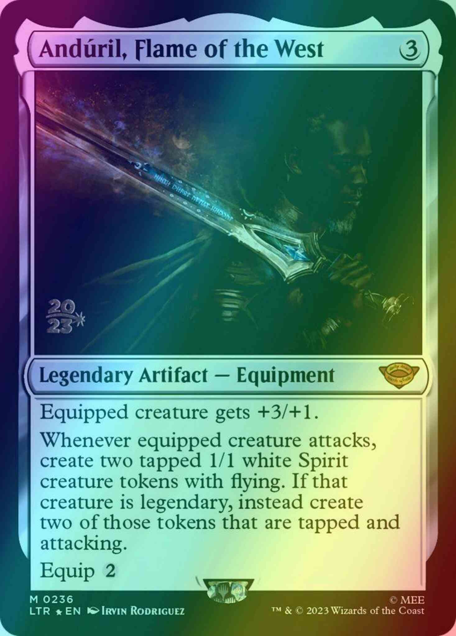 Andúril, Flame of the West [236s] [Prerelease] [The Lord of the Rings: Tales of Middle-earth: Promos] [Foil]