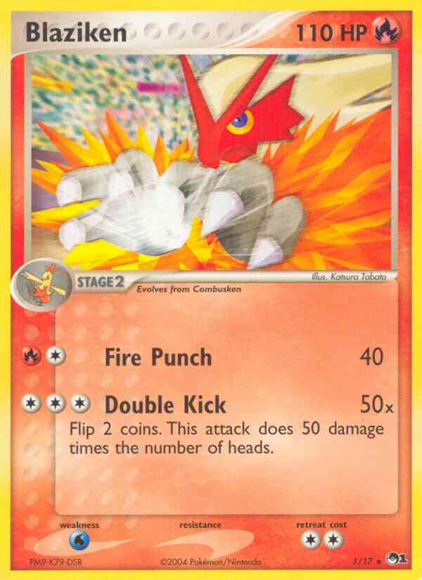 Blaziken - 1/17 - Rare [pop1-1] [Non-Holo]