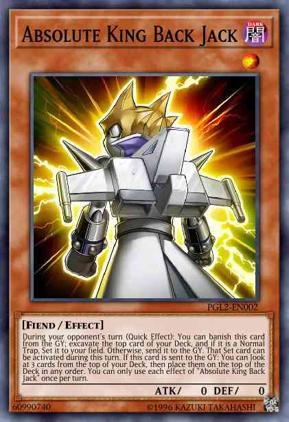 Absolute King Back Jack - PGL2-EN002 - Gold Secret Rare - Unlimited