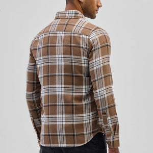 Brown Checks Slim Fit Shirt