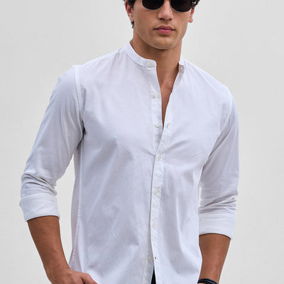 White Mandarin Shirt