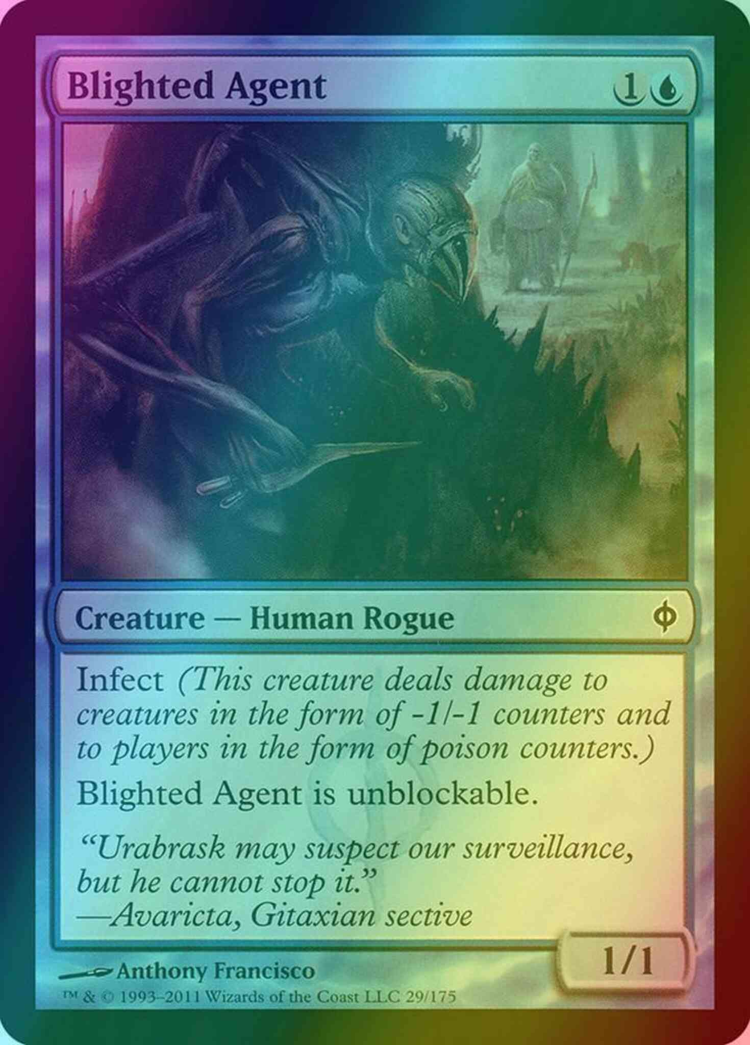 Blighted Agent [29] [New Phyrexia] [Foil]