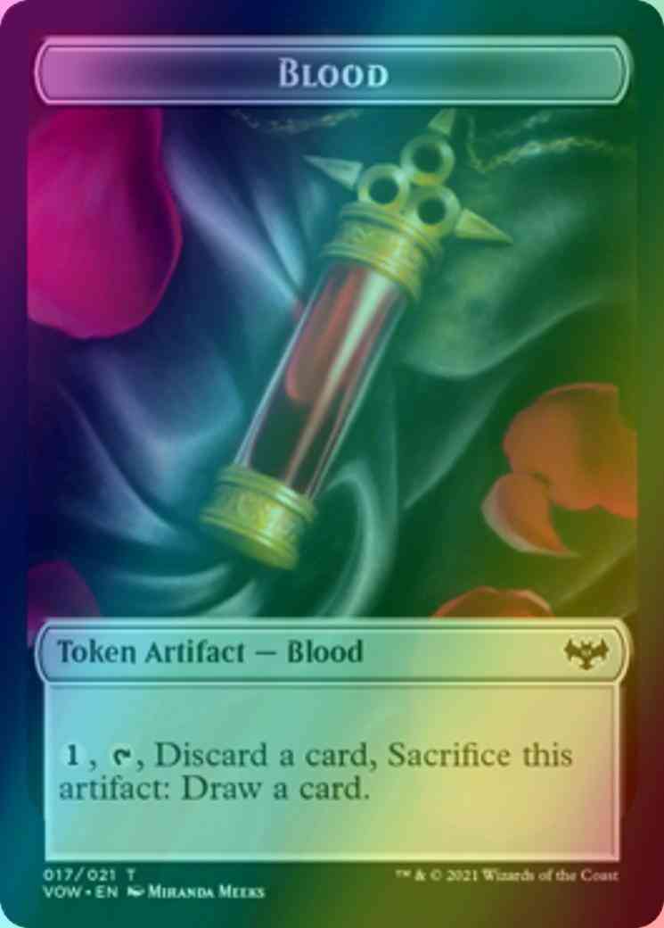Blood Token (17) // Spirit Token (03) [Innistrad: Crimson Vow: Tokens] [Foil]