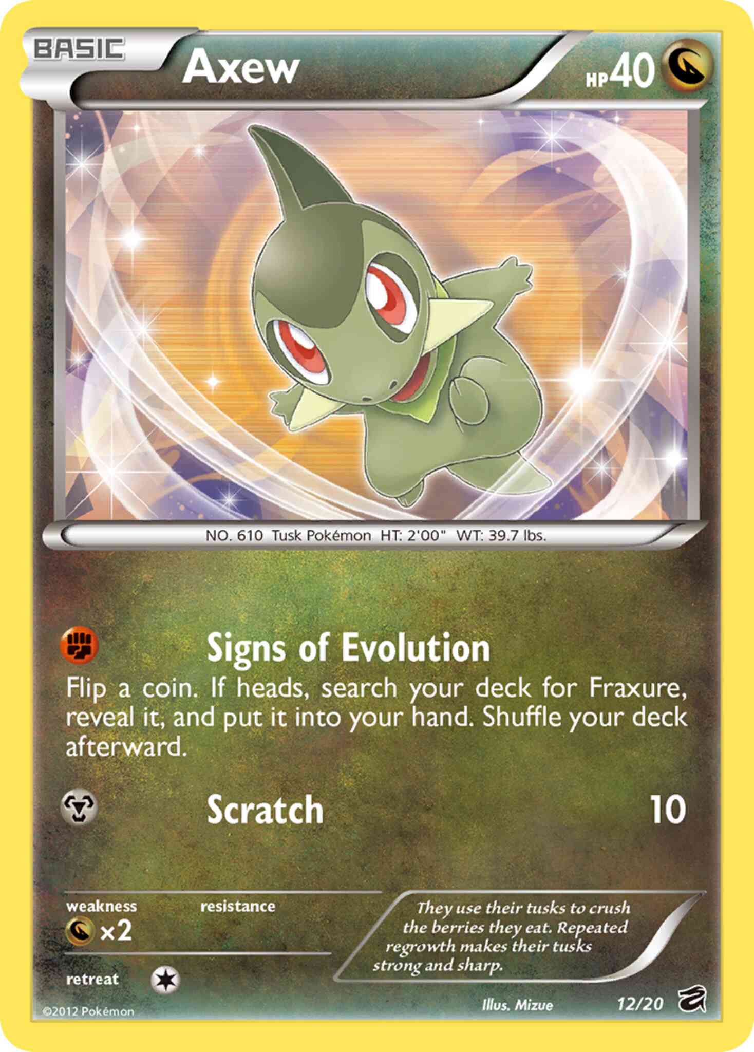 Axew - 12/20 - Rare Holo [dv1-12] [Holo]