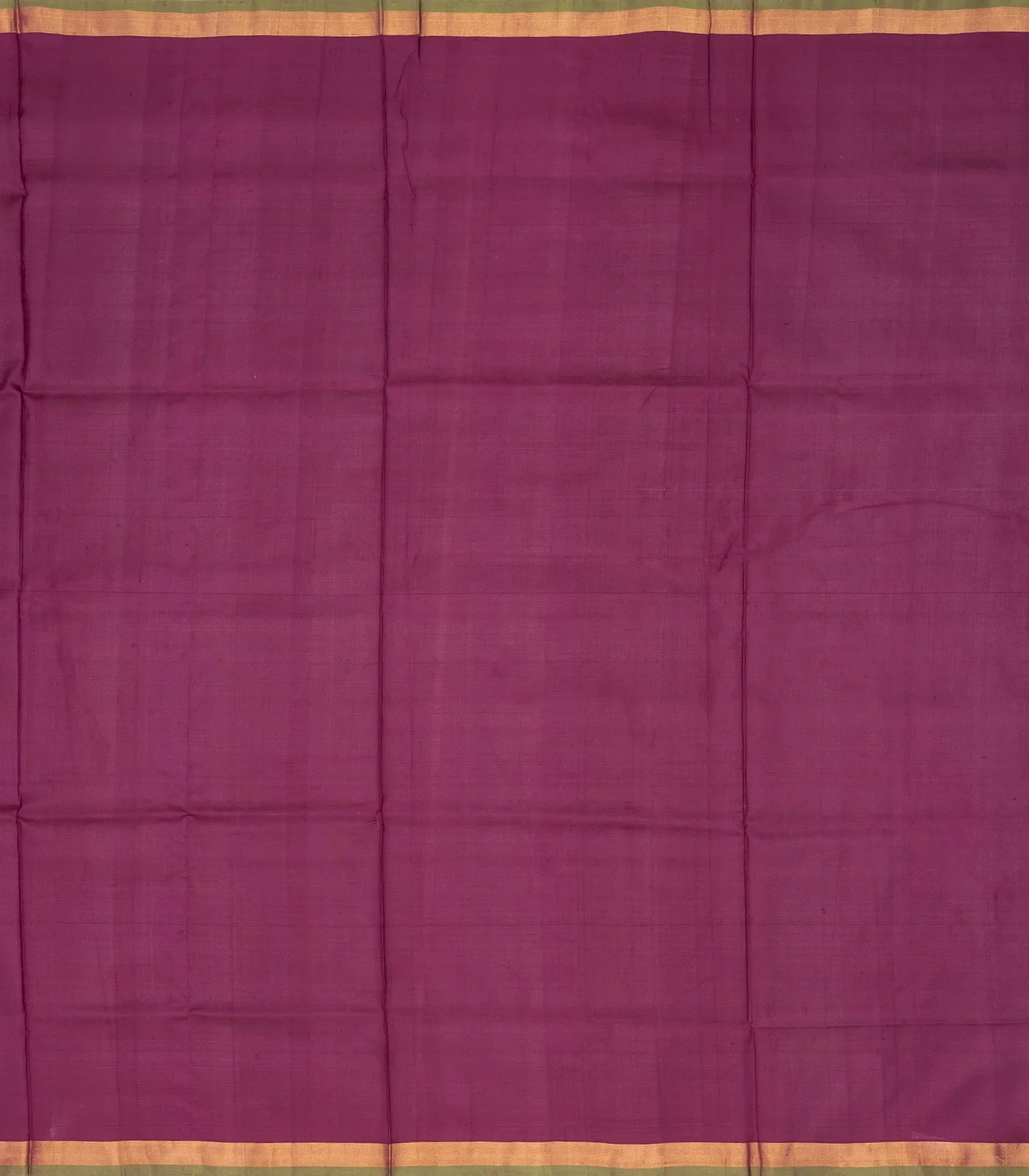 Magenta Handloom Uppada Silk Saree With Floral Buttas & Zari Border
