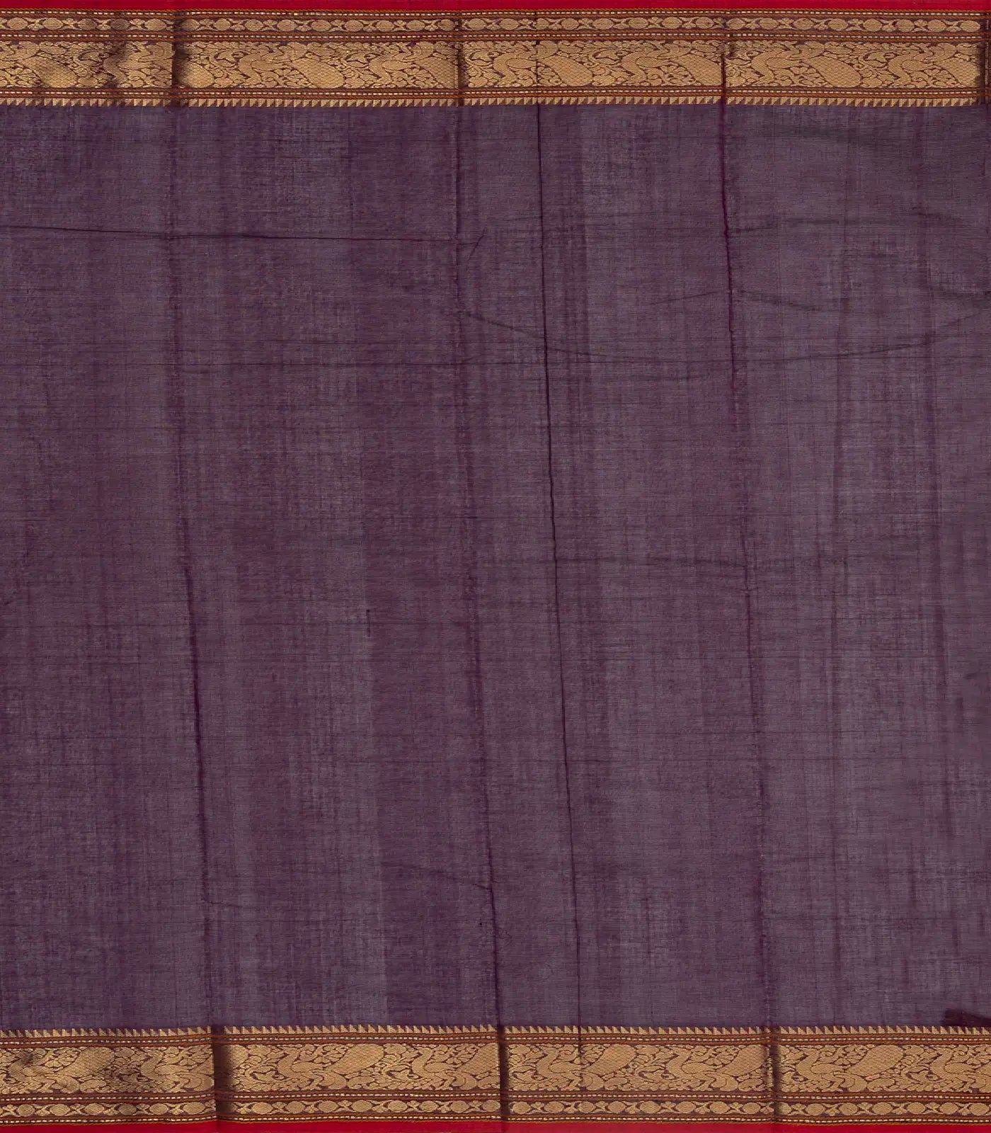 Magenta Handloom Kanchi Cotton Saree With Checks