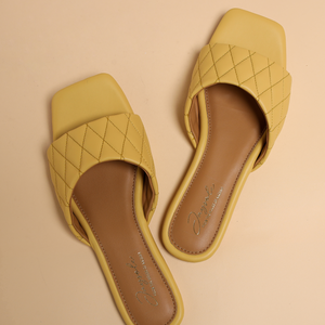 Summer Melon Quilted Slides