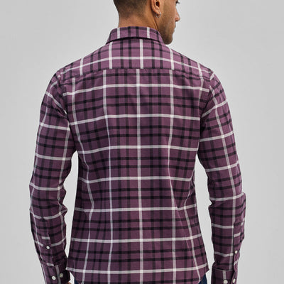 Purple Slim Fit Checks Shirt