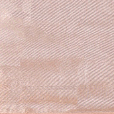 Brown semi-banaras tissue silk saree with fringe border