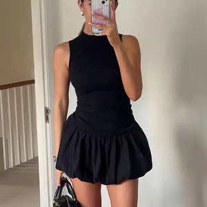 Cairo Statement Summer Dress in Black