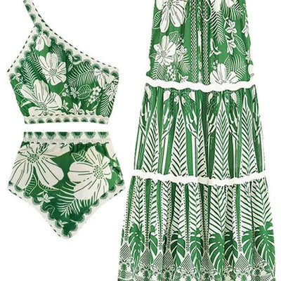 Athens Summer Bikini Set with Skirt - Resortwear