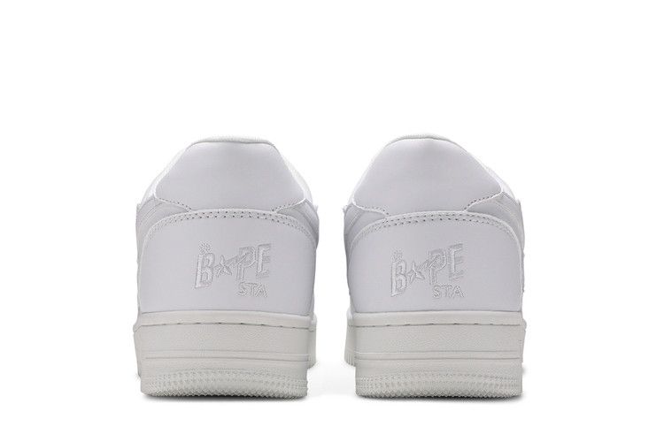 A Bathing Ape Bape Sta Low Patent White
