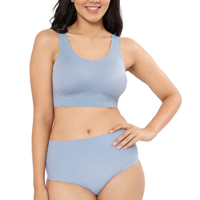 Vanish Solid High Rise Brief Seamless Panty - Tempest