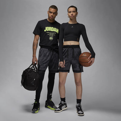 JORDAN | SPORT DRI-FIT PRINTED DIAMOND SHORTS { BLACK/DARK SHADOW/BLACK