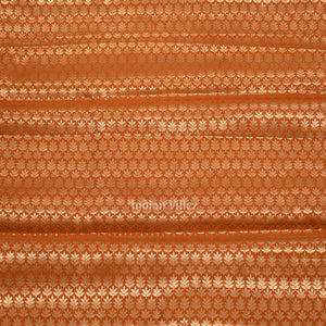 Orange Bandhini Work Pure Chiniya Silk Banarasi Saree