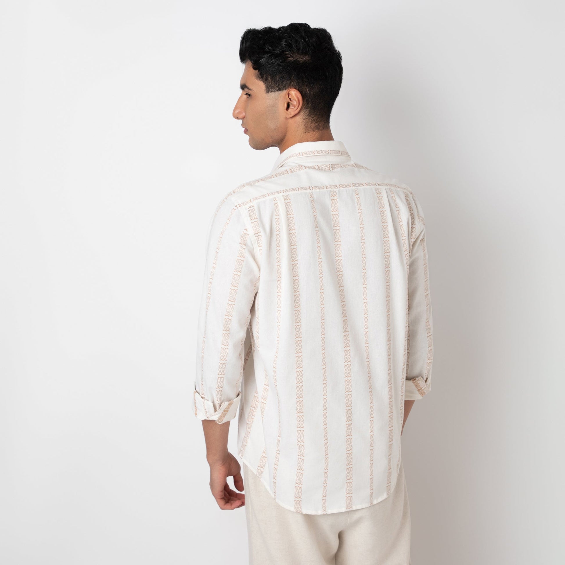 Striped Cotton Casual Shirt