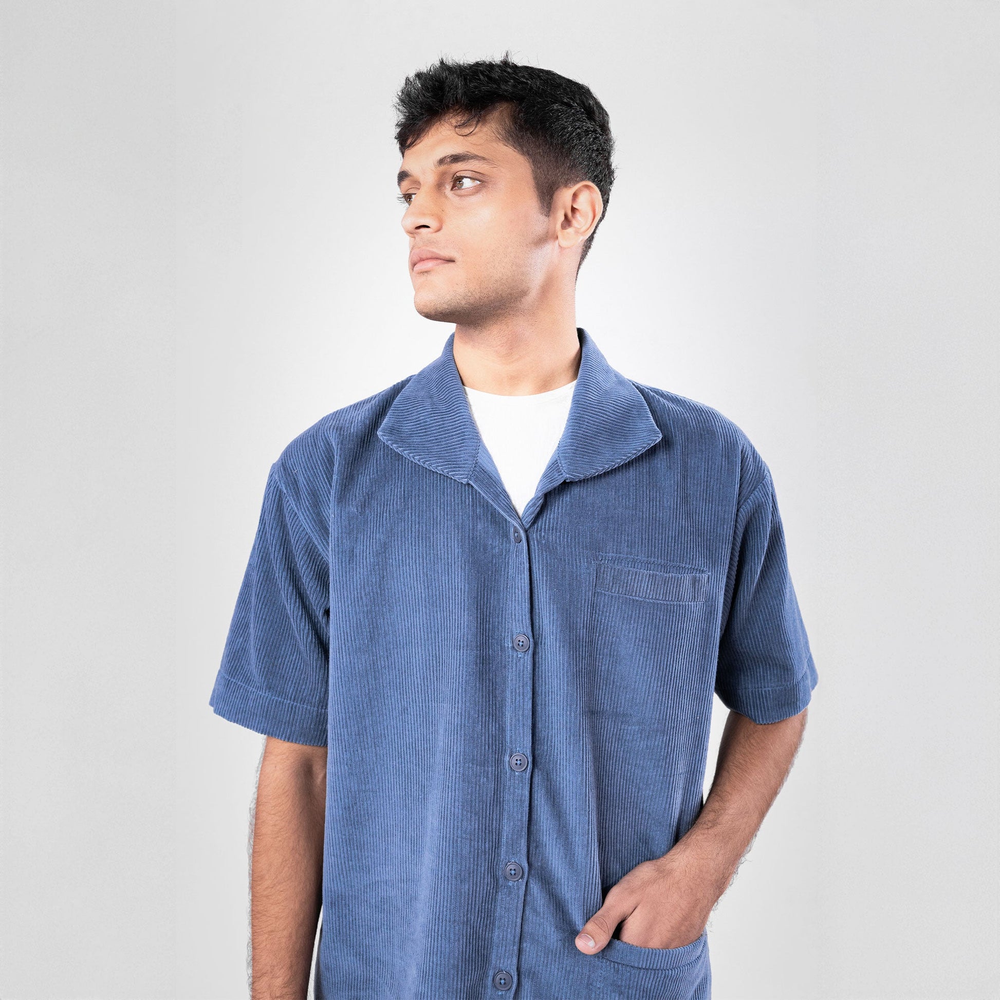 SUPERKICKS | CORDUROY SHIRT { ESTATE BLUE