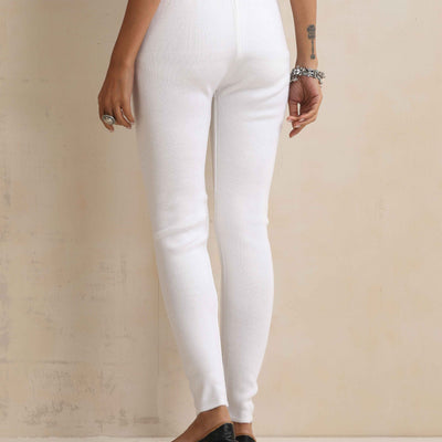 trueBrowns White Woollen Leggings