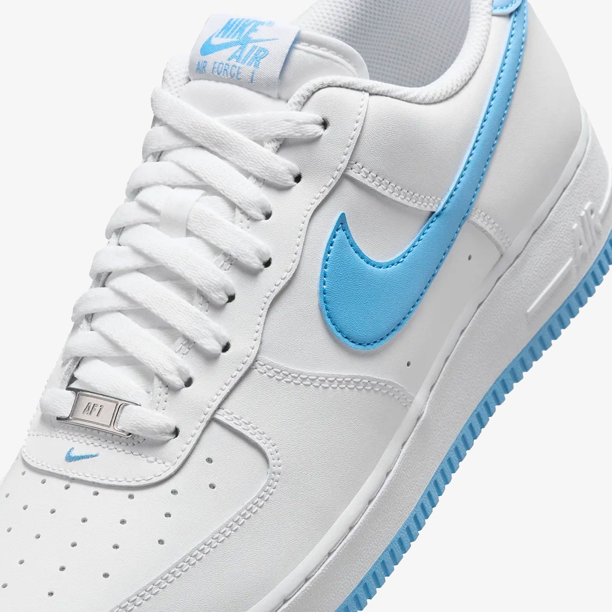 Nike | AIR FORCE 1 '07 { WHITE/AQUARIUS BLUE-WHITE