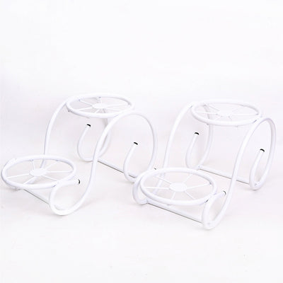 Swirl Decorative Plant stand- Set of 2- White