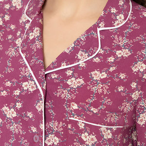 Sleep Set - Magenta Florals