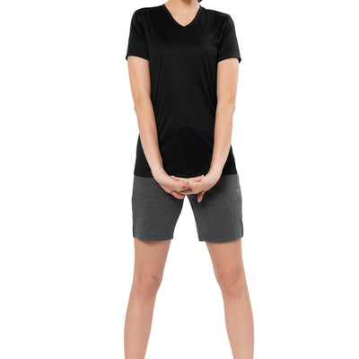 Energize Short Sleeve V-Neck Active T-Shirt - Jet Black