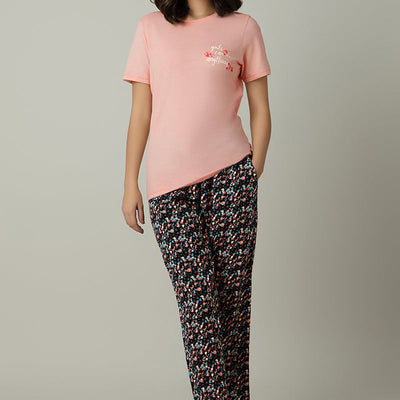 Full Length Pyjama Bottom - Black Beauty Floral Print
