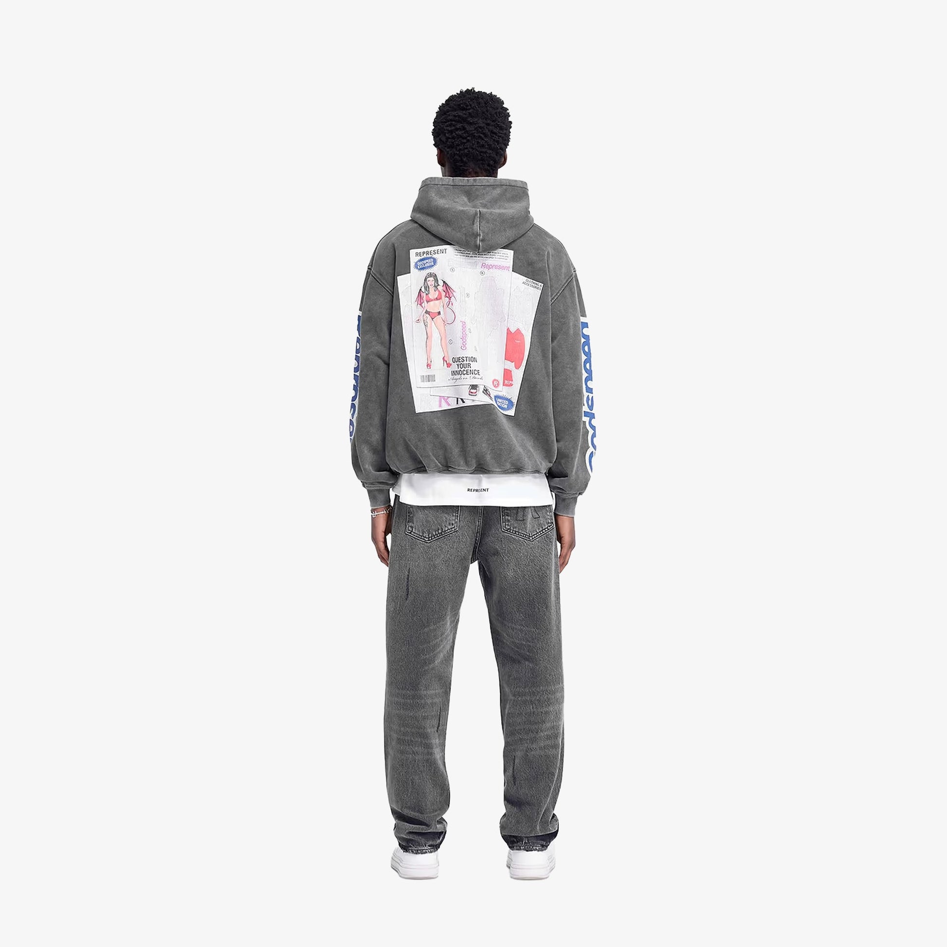 Represent | QUESTION YOUR INNOCENCE HOODIE { VINTAGE GREY