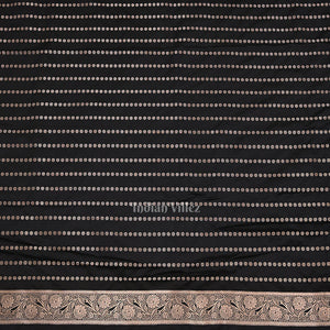 Exclusive Black Pure Soft Mashru Satin Silk Banarasi Saree