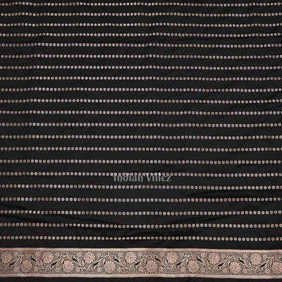 Exclusive Black Pure Soft Mashru Satin Silk Banarasi Saree