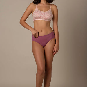Daily Support Non Padded Non-Wired Cotton Bra - Pink Floral Print