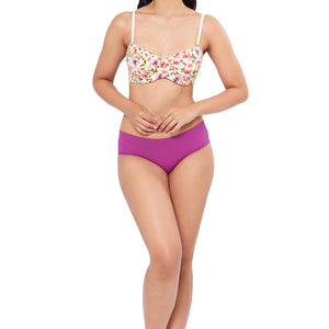 Elegant Dream Padded Wired T-shirt Bra - Watercolour Ditsy Floral Print