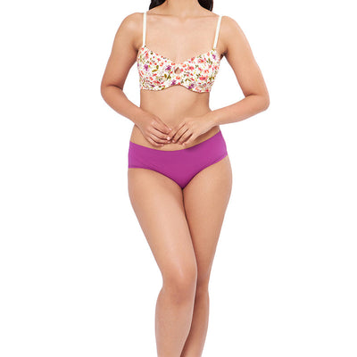 Elegant Dream Padded Wired T-shirt Bra - Watercolour Ditsy Floral Print