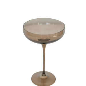 Estelle Colored Champagne Coupe Stemware - Set of 2 {Gray Smoke}