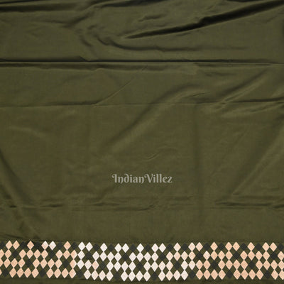 Teal Green Soft Pure Mashru Satin Silk Banarasi Saree