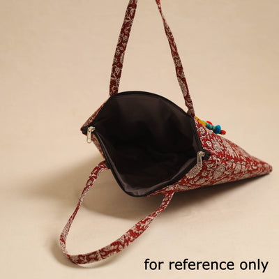 Black - Handcrafted Quilted Cotton Hand Bag 10