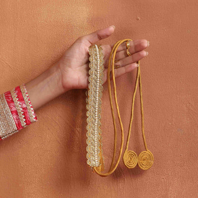 trueBrowns Gold Embellished Belt
