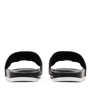 adidas Adilette Comfort Slides Print Core Black Cloud White