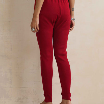trueBrowns Maroon Woollen Leggings
