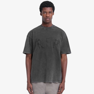 REPRESENT | REP APPLIQUE T-SHIRT { VINTAGE BLACK