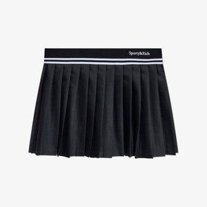 SPORTY & RICH | ABIGAIL WOOL PLEATED SKIRT { BLACK