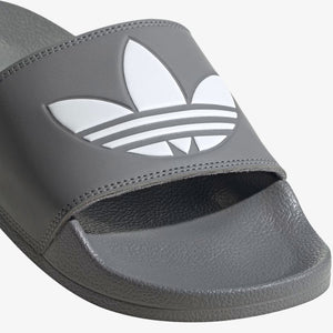ADIDAS | ADILETTE LITE SLIDES {  GREY/CLOUD WHITE