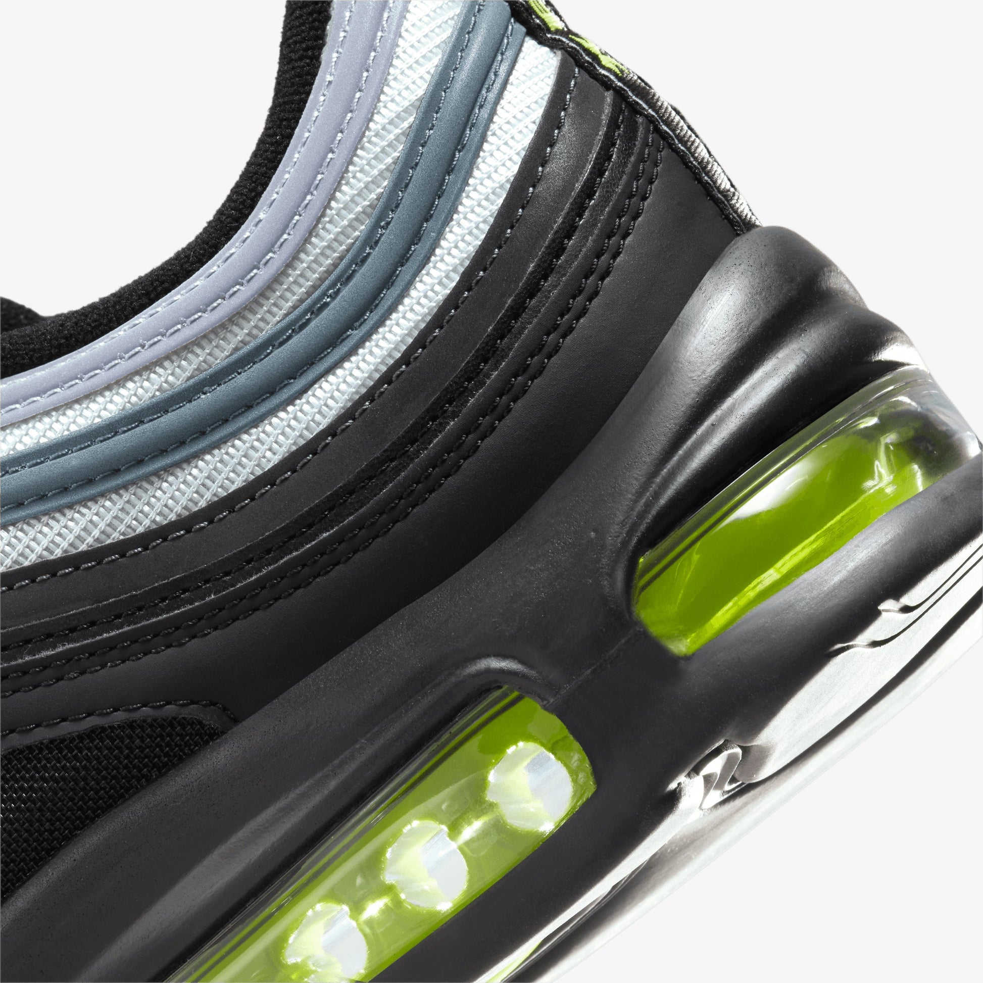 Nike | AIR MAX 97  { PURE PLATINUM/VOLT-BLACK-WHITE